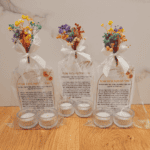 מארז סדר הדלקת נרות בשילוב גיפסניות צבעוניות מתנה לאורחות הפרשת חלה/מקווה