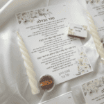 ערכת הבדלה עם הקדשה אישית נר צמה לבן ובשמים