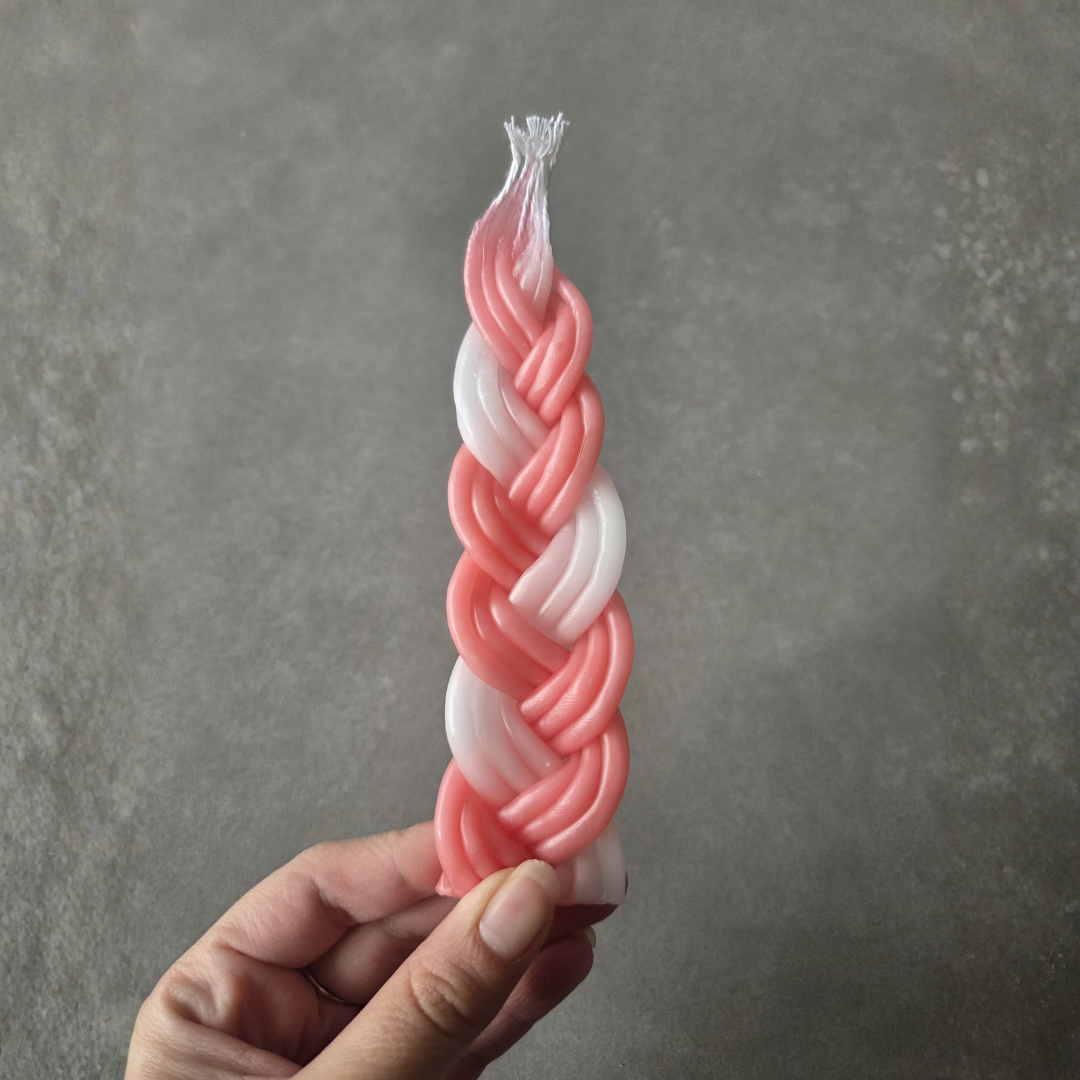 נר הבדלה ורוד לבן