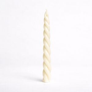 נר הבדלה לבן צמה עבודת יד