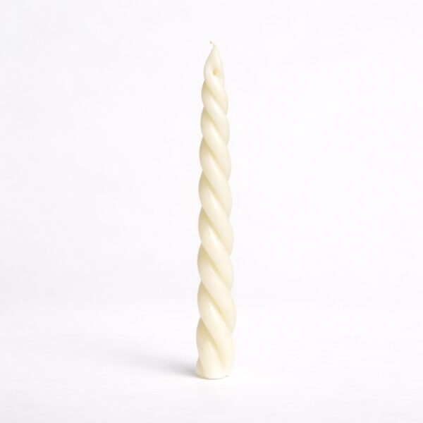 נר הבדלה לבן צמה עבודת יד