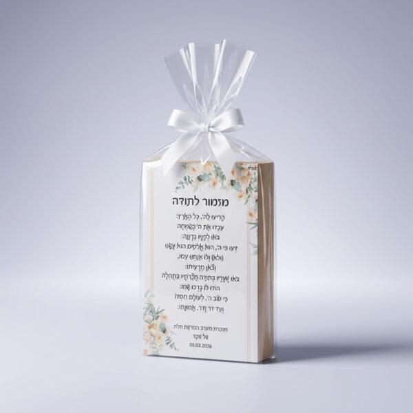 ברכון בלוק עץ מתנה עם הקדשה אישית