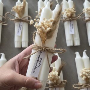 זוג נרות טפר ארוכים זוג נרות טפר מתנה לאורחים