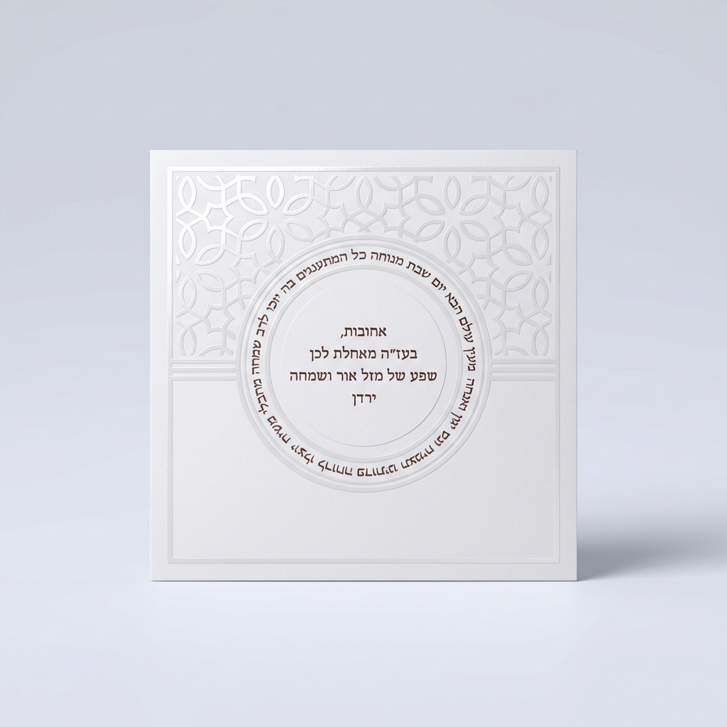 זמירות שבת דגם לבן קלאסי עם הקדשה אישית