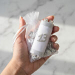 מארז שקיות אורגנזה ספר תורה מזכרת לבר מצווה לבן