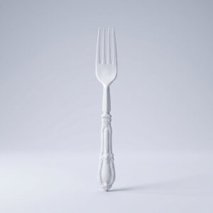 מזלגות קשיחים חד פעמי בצבע לבן יוקרתי