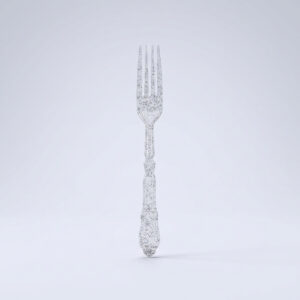 מזלגות קשיחים נצנצים כסף וינטג