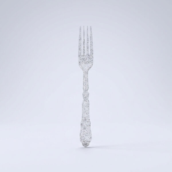 מזלגות קשיחים נצנצים כסף וינטג