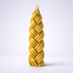 נר הבדלה זהב צמה עבודת יד