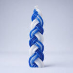 נר הבדלה צמה כחול לבן