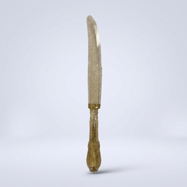 סכינים קשיחים נצנצים זהב וינטג