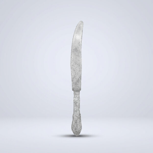 סכינים קשיחים נצנצים כסף וינטג