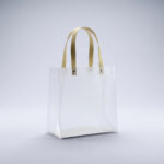 שקיות שקופות עם ידיות חומות 20 על 25