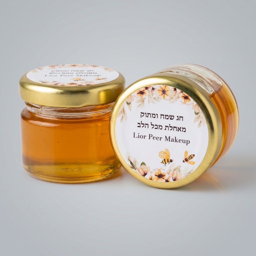 צנצנת דבש ממותגת לראש השנה